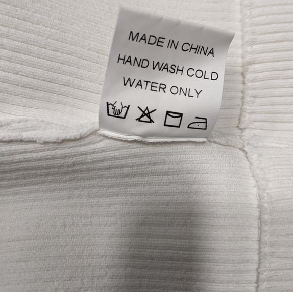 Olivaceous Ribbed Crop Top White S - Picture 7 of 8